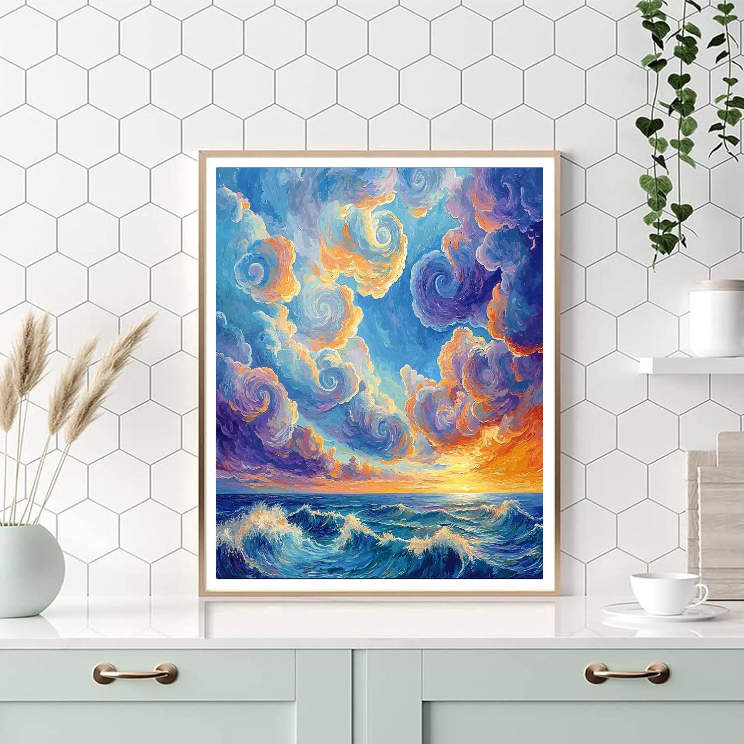 Paul Cézanne Inspired Whimsical Skies  Paint By Numbers Kits