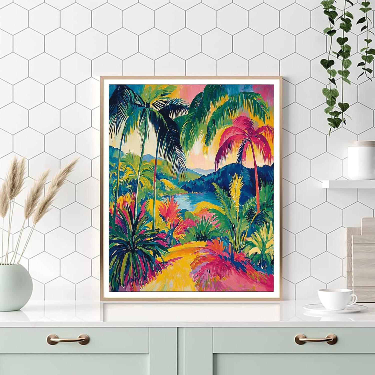 Gauguin Inspired Vibrant Oasis  Painting By Numbers Kit