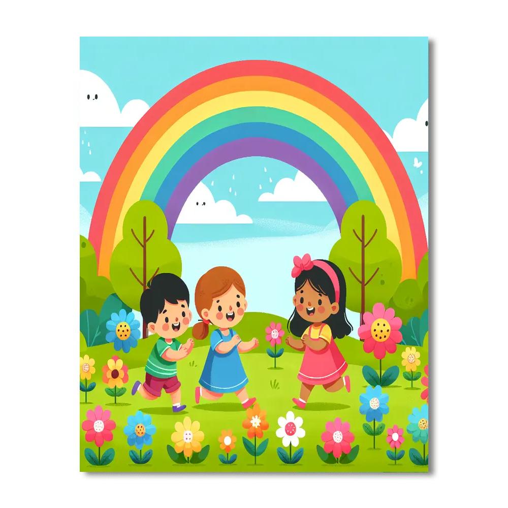 Playful Rainbow Adventure Painting By Numbers Kit