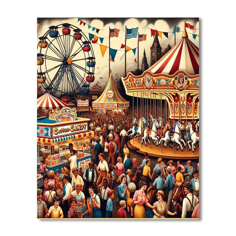 Festive Carnival Splendor Painting By Numbers Kit