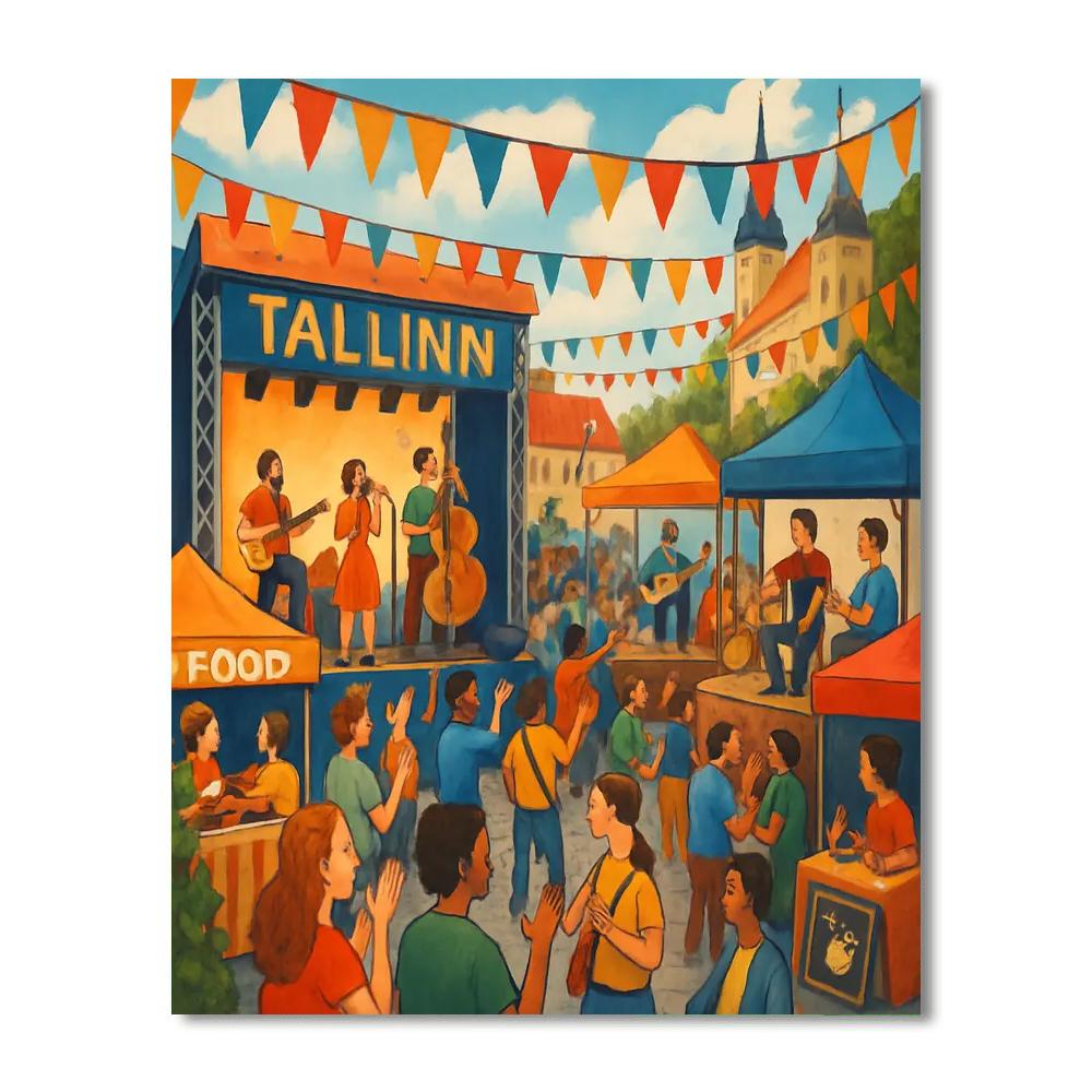 Song Festival In Estonia Numbered Painting Kits
