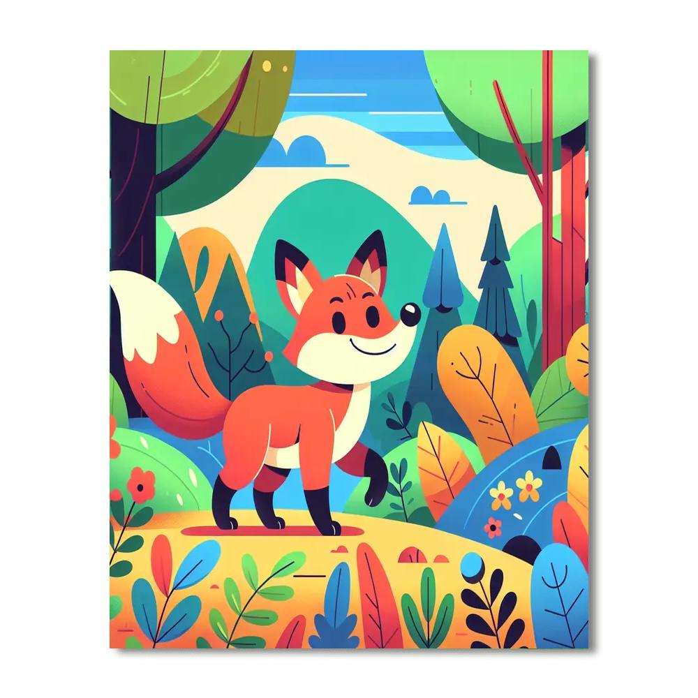 Brave Little Fox Numbered Painting Kits