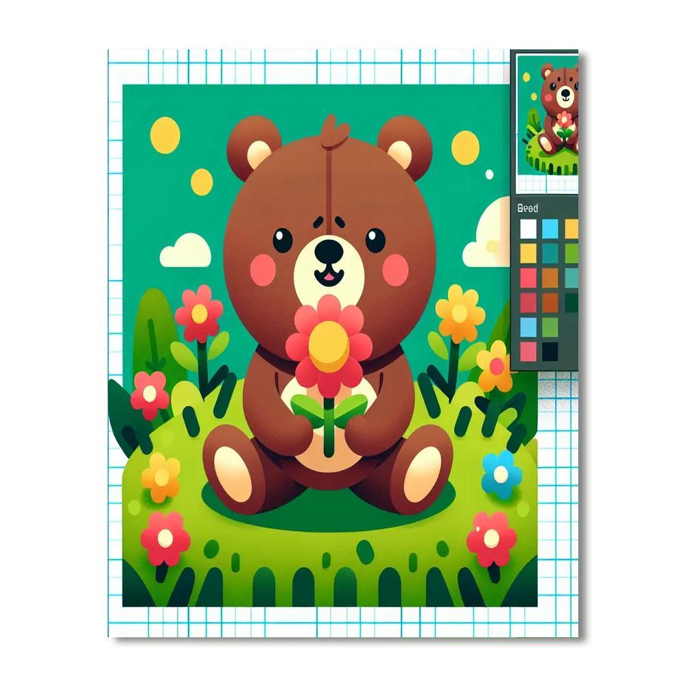 Sweet Little Bear DIY Paint By Numbers