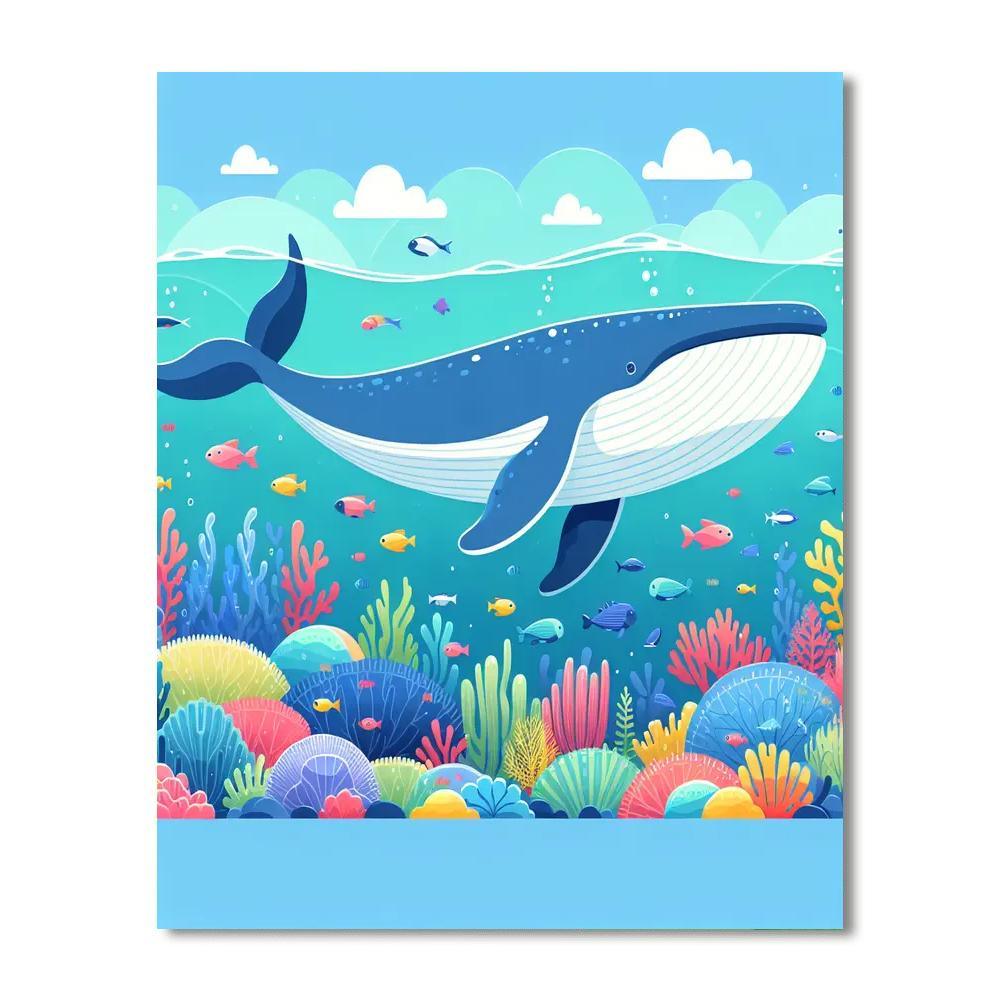 Majestic Whale's Ocean Odyssey Paint By Number