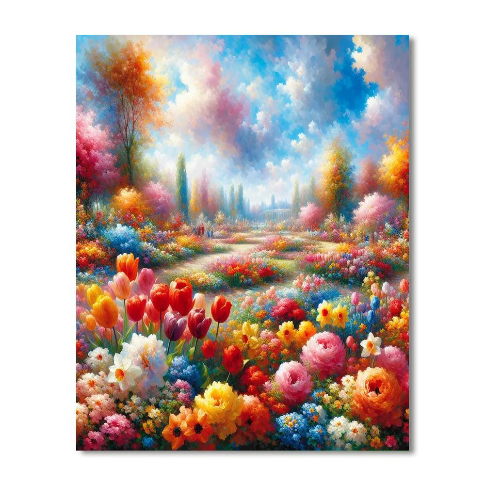 Charming Springtime Blossoms Painting Number Kit