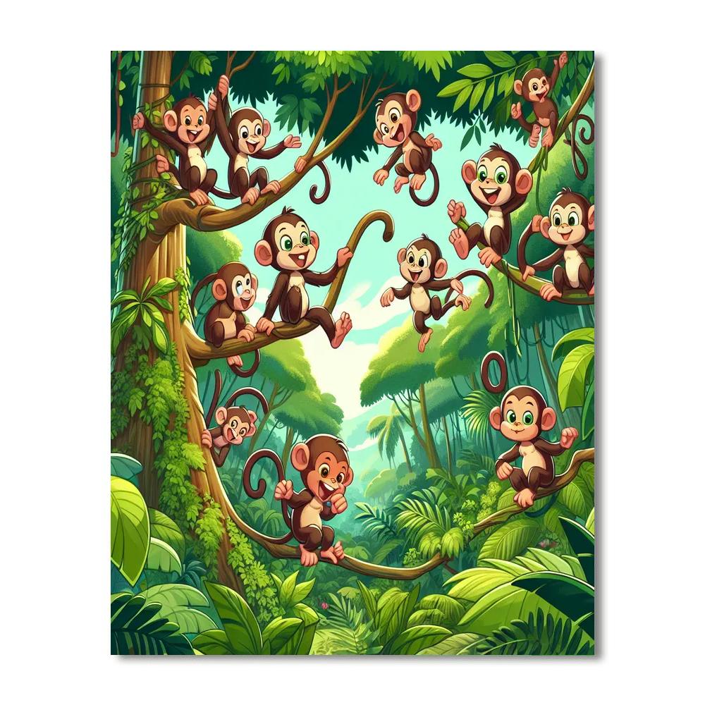 Tropical Treetop Trek Numbered Painting Kits