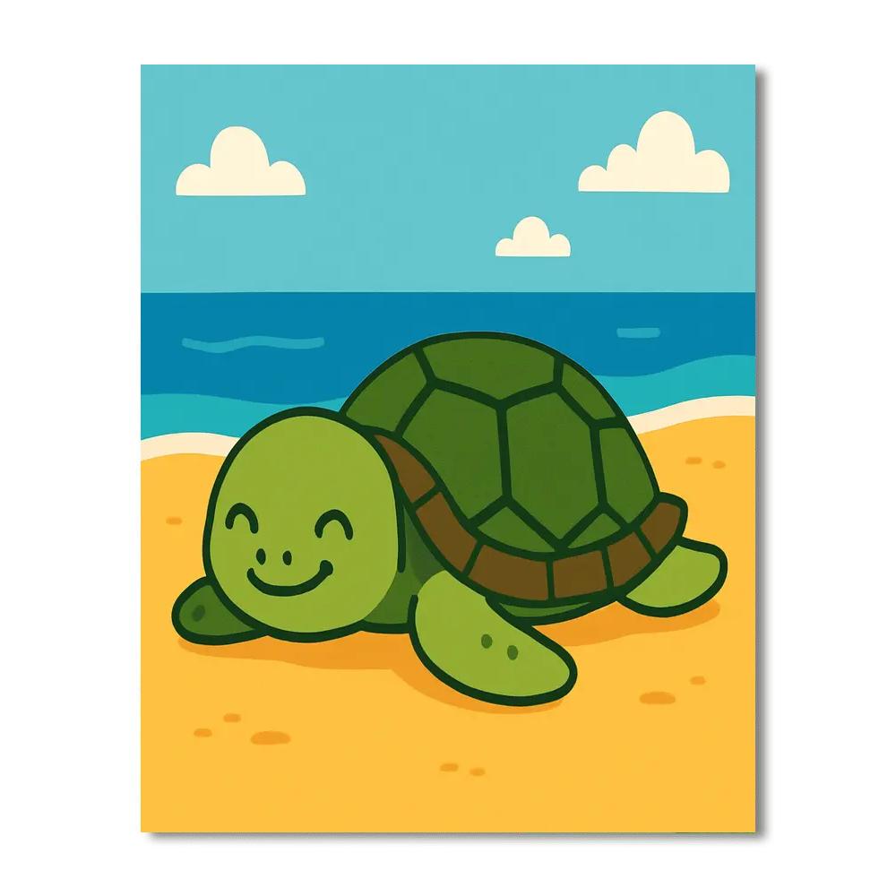 Joyful Turtle's Beach Day DIY Paint By Numbers
