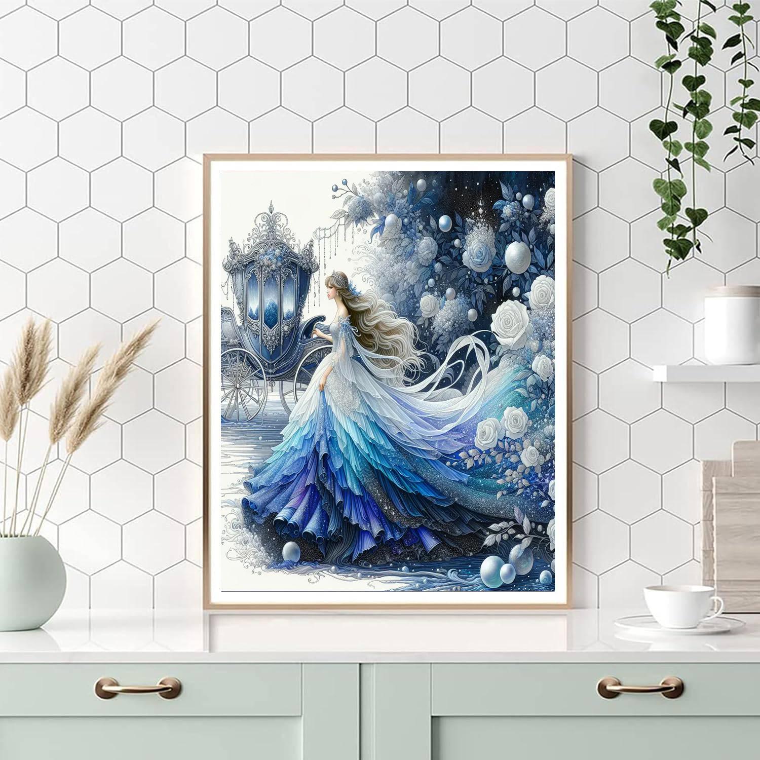 Cinderella's Midnight Elegance DIY Paint By Numbers