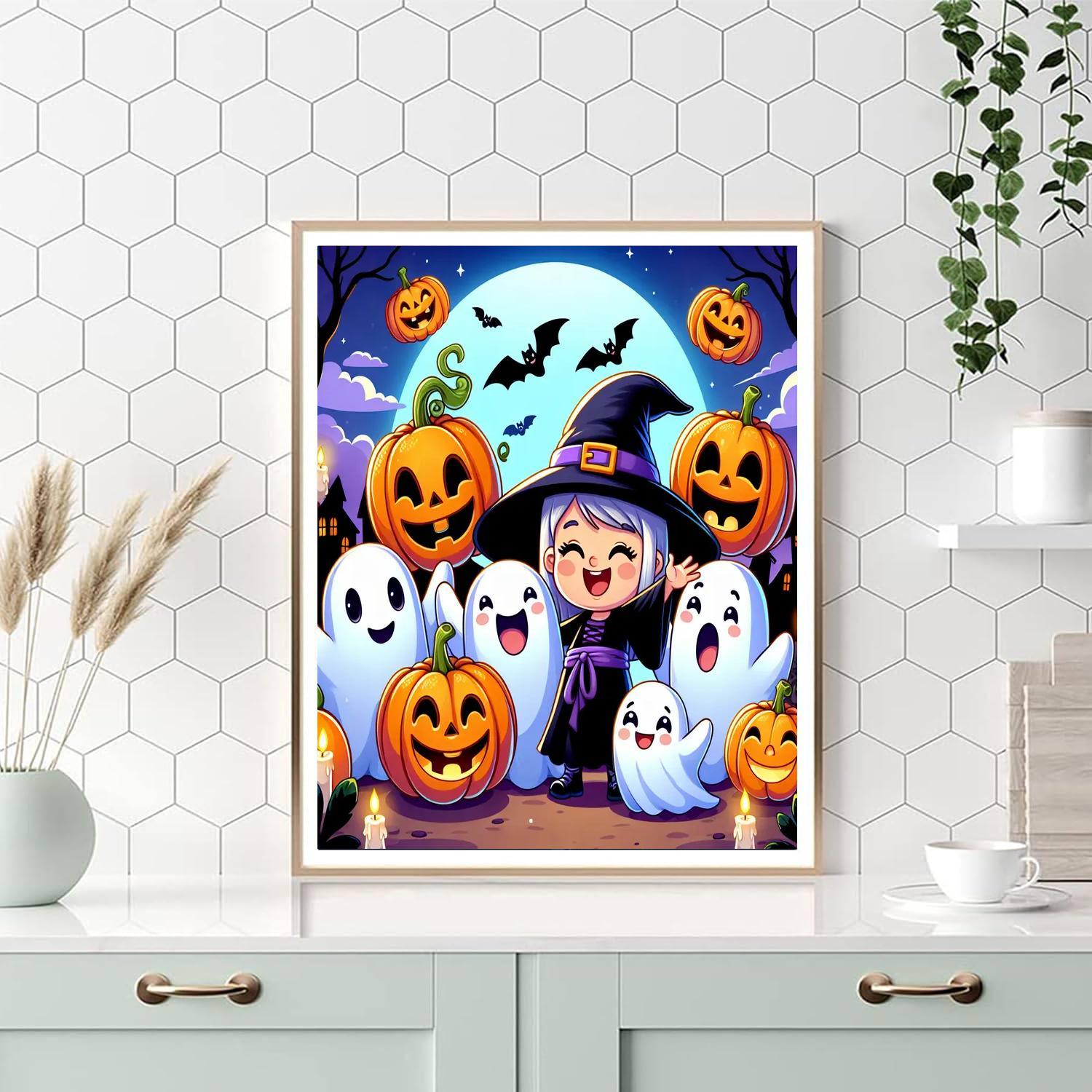 Magical Halloween Tales Paint By Numbers Art