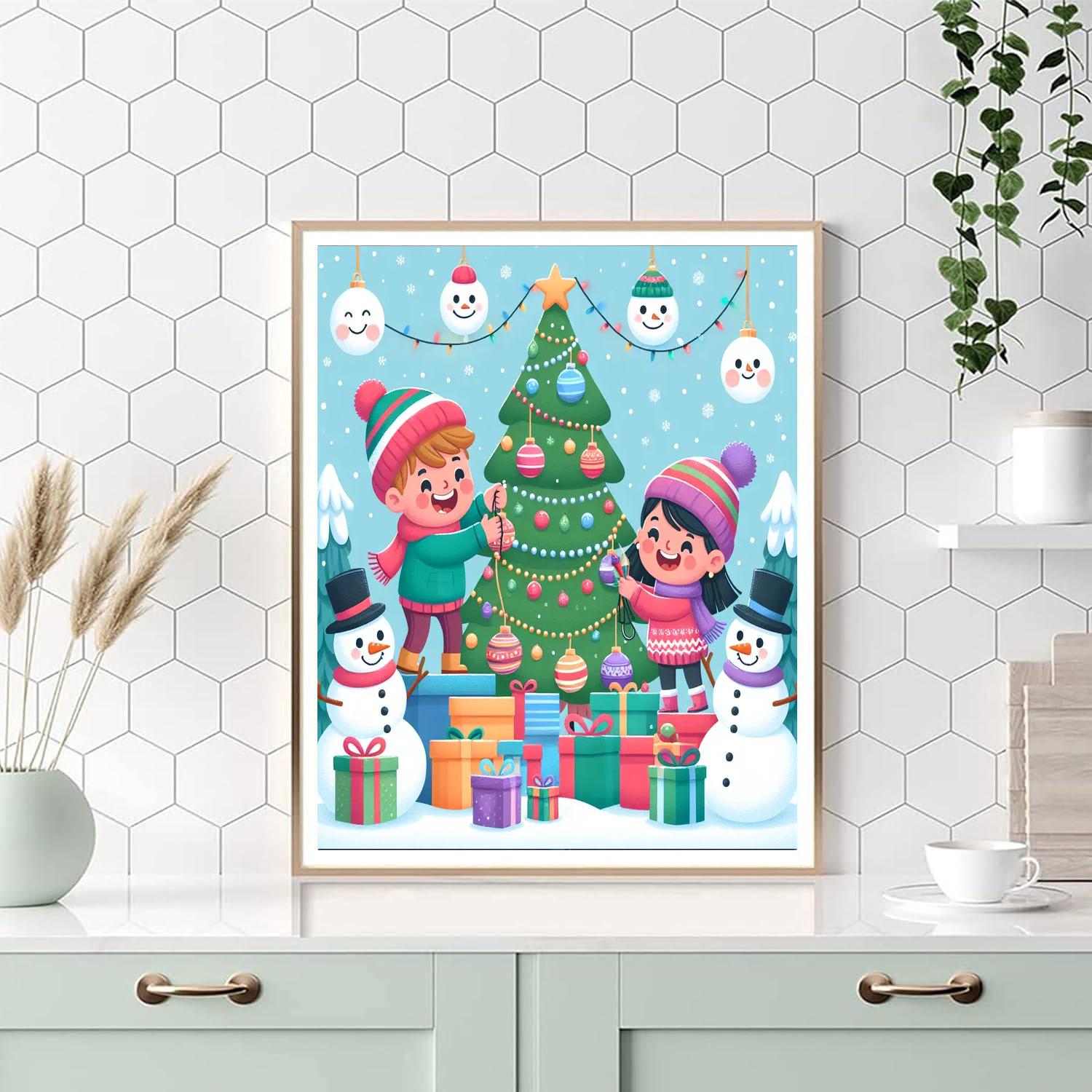 Charming Holiday Wonderland Numbered Painting Kits