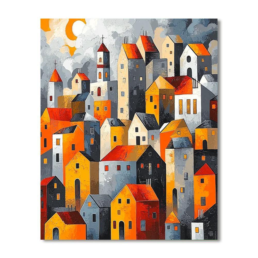 Pablo Picasso Inspired Cubist Metropolis  Paint By Number