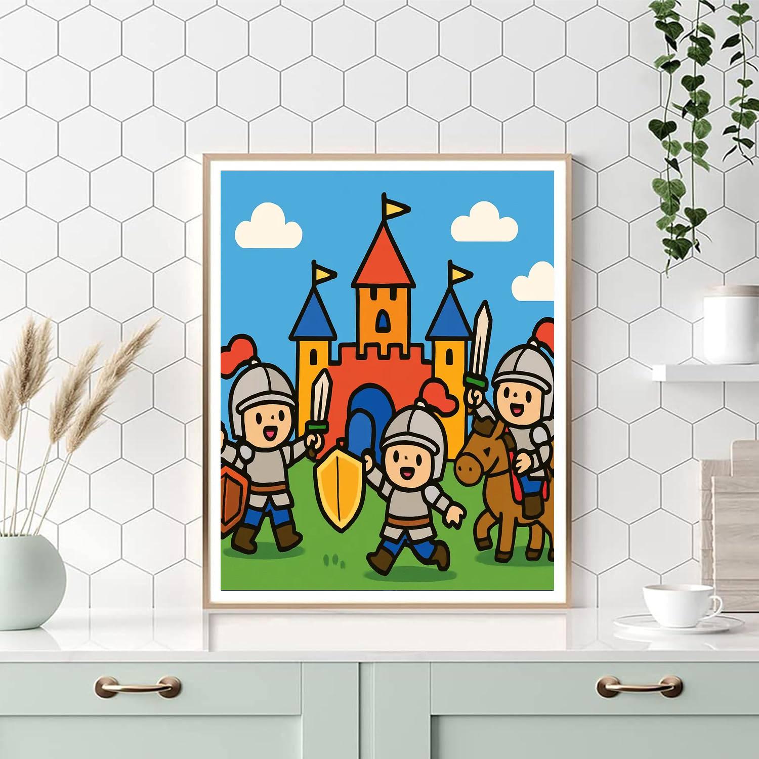 Enchanted Castle Knights Paint By Color
