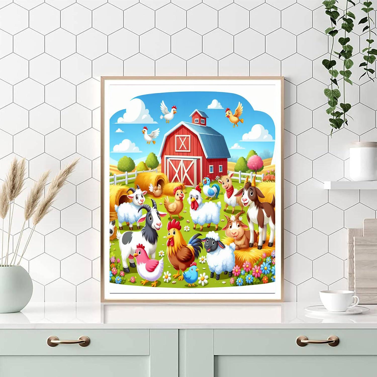 Sunny Days With Farm Animals Paint By Number