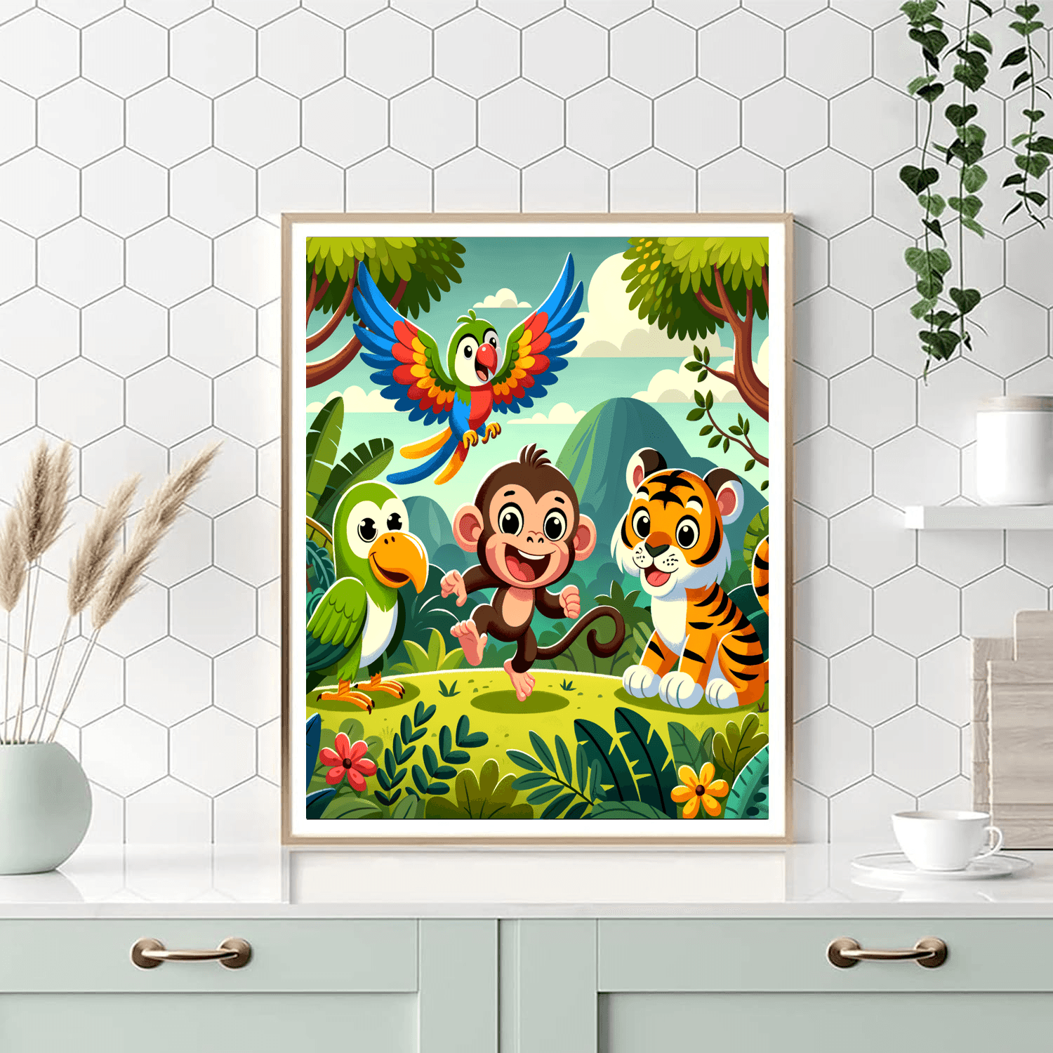 Adventurous Jungle Animals Painting By Numbers Kit