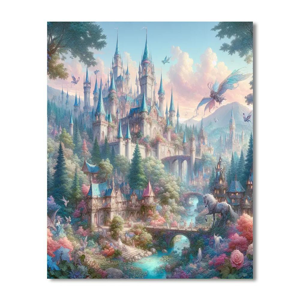 Fanciful Fairy Tale Dream Painting Number Kit