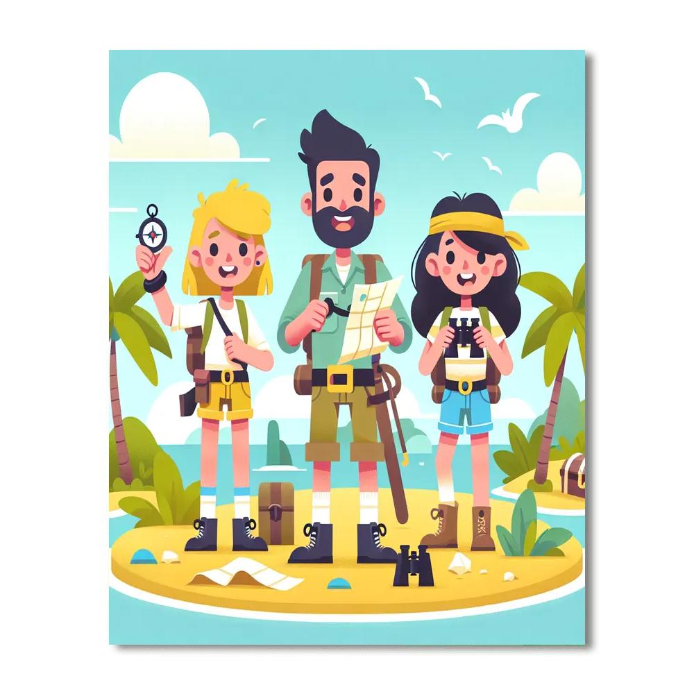 Tropical Treasure Quest Painting By Numbers Kit