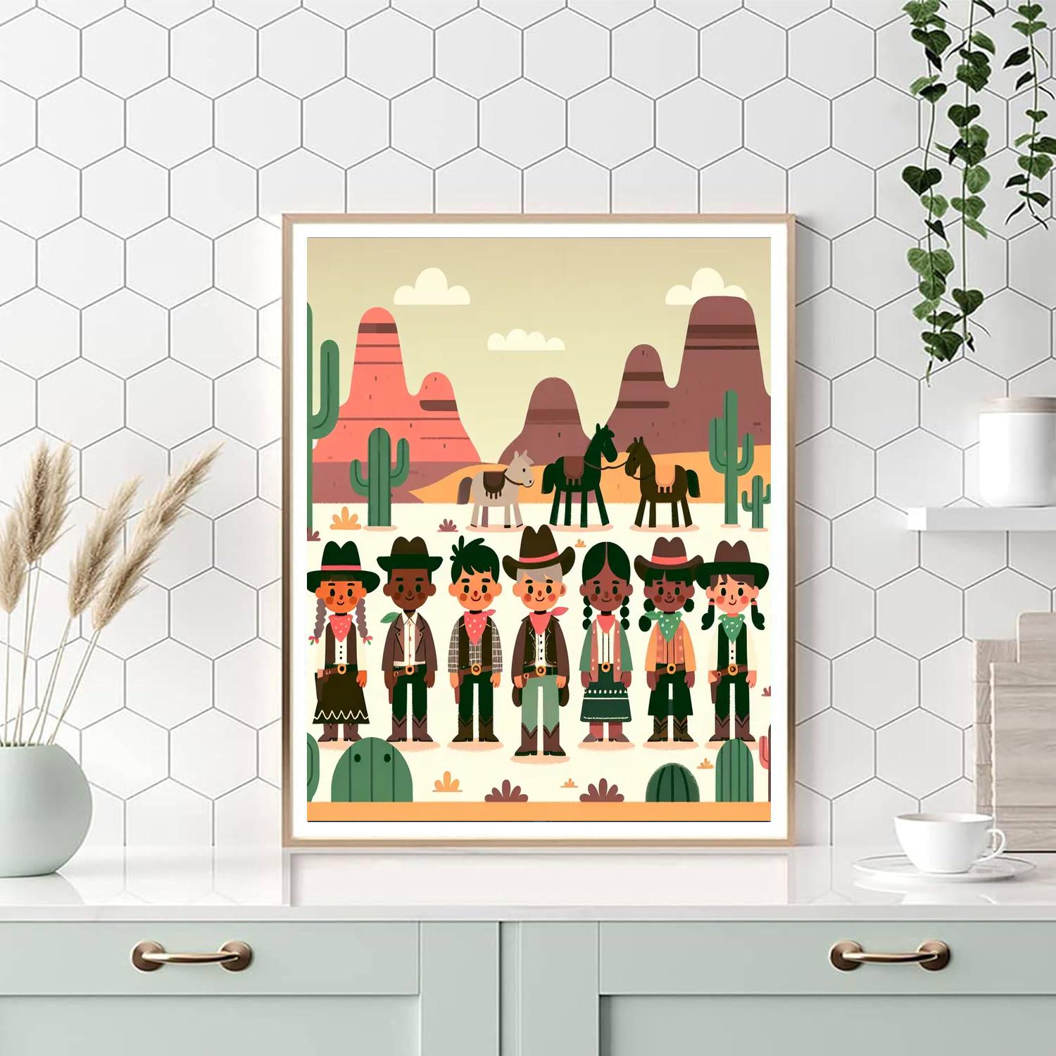 Wild West Wonder Number Painting