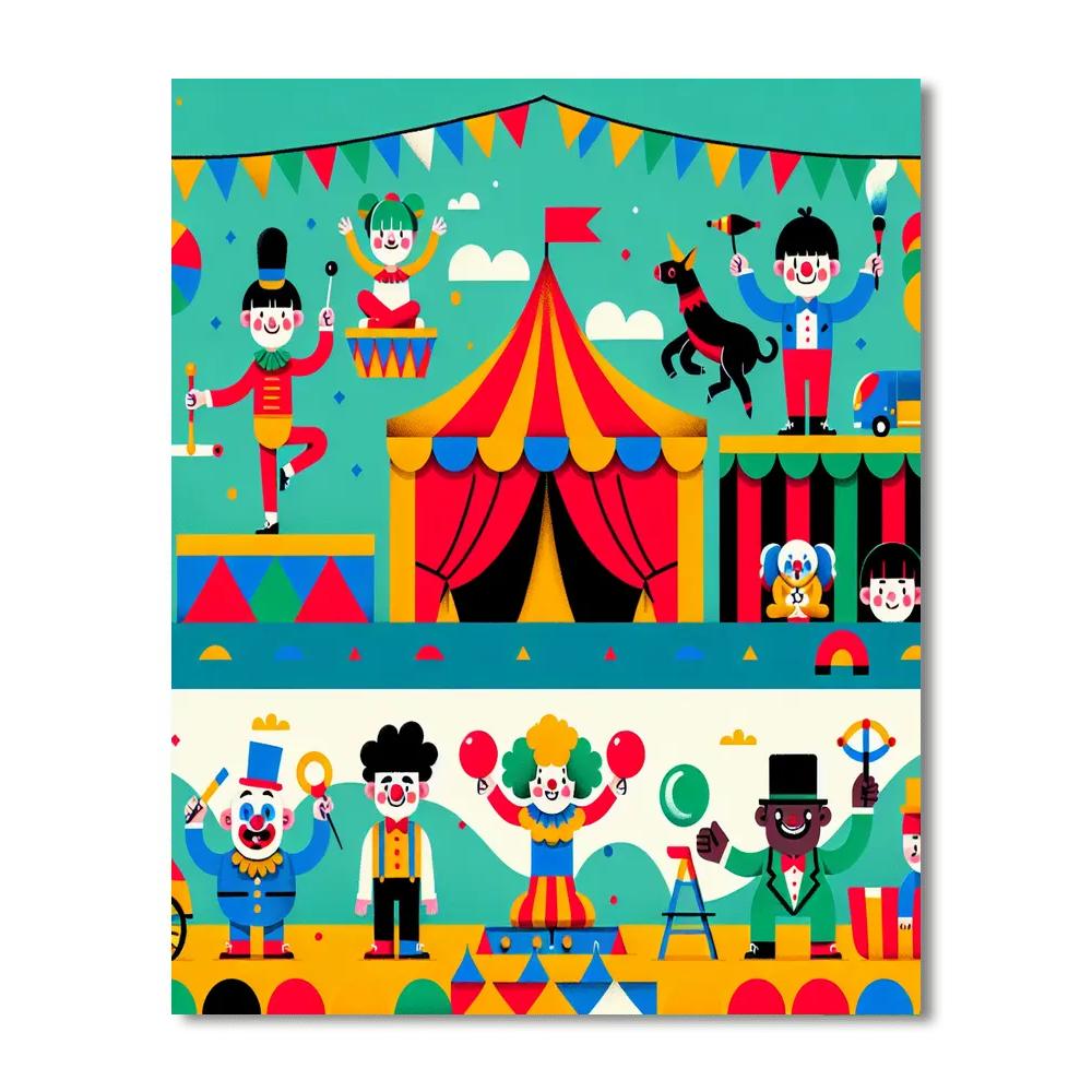 Quirky Circus Performers Numbered Painting Kits