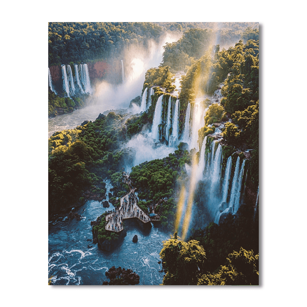 Iguazu Falls - Argentina And Brazil Numbered Painting Kits