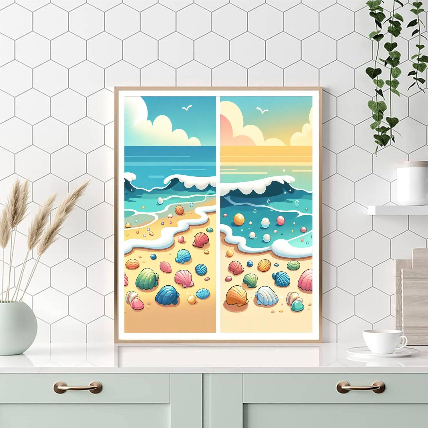 Seashell Beachcombing Numbered Painting Kits