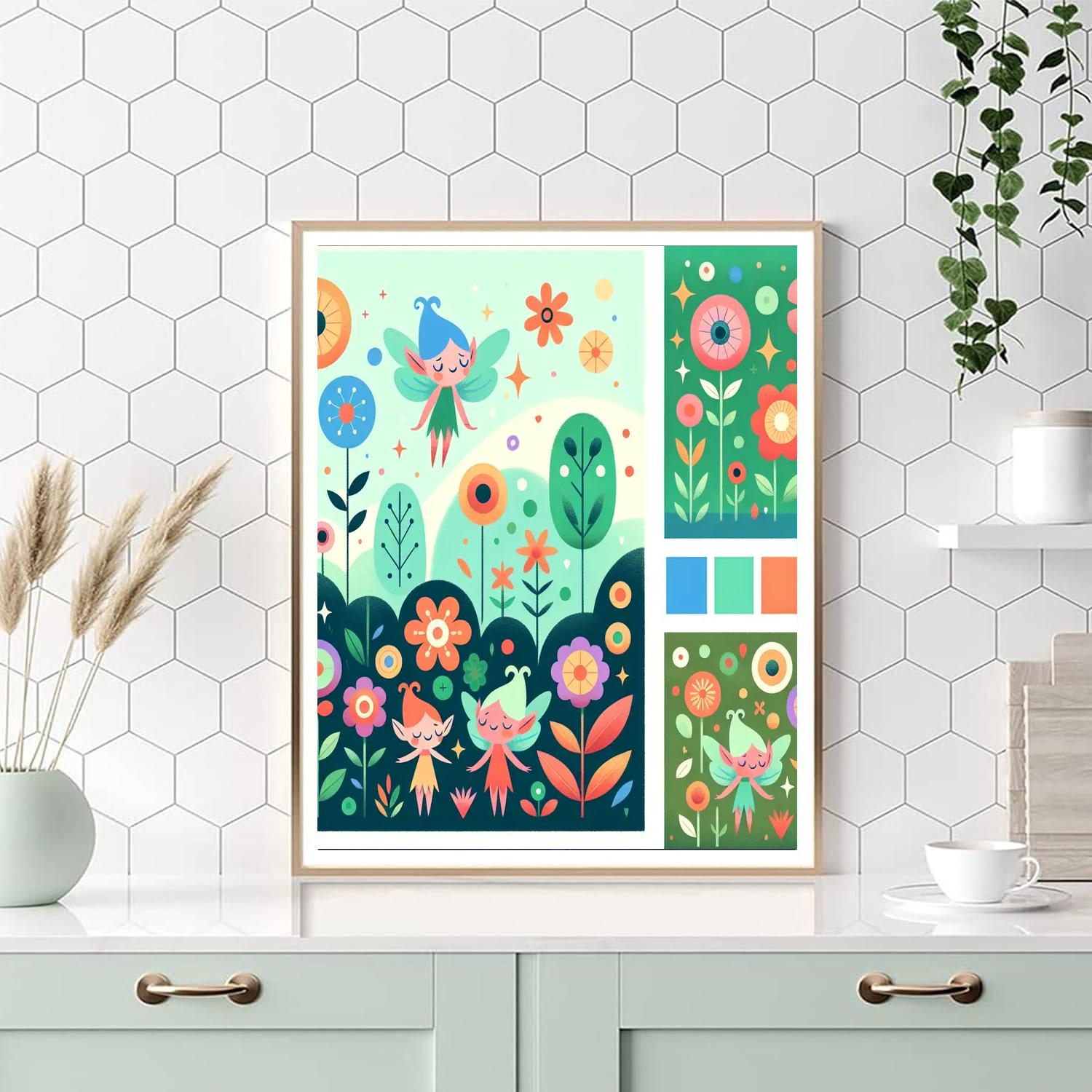 Garden Pixie Gathering Paint By Color