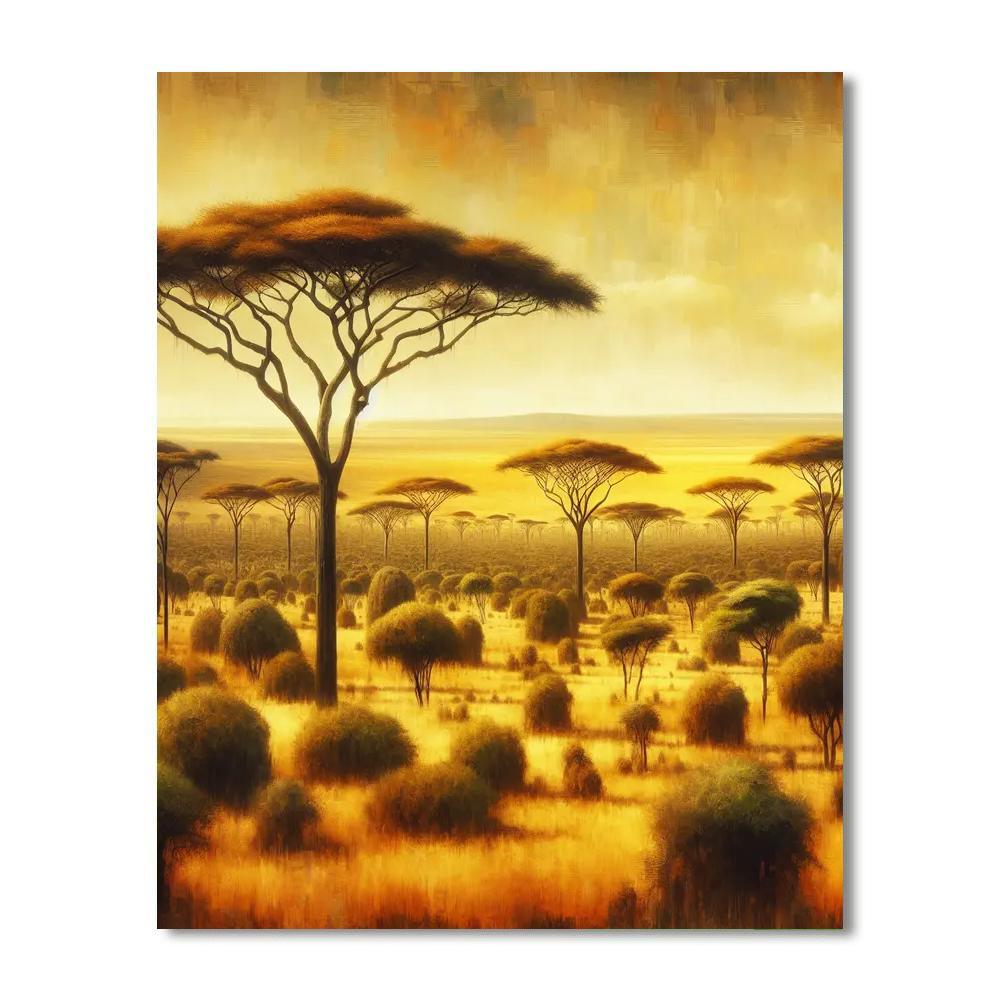 Exotic Savannah Panorama Paint By Numbers Art