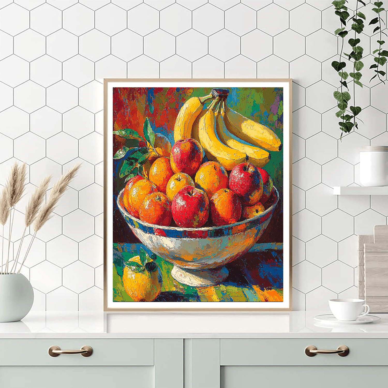Paul Cézanne Inspired Radiant Fruit Bowl  Paint By Number