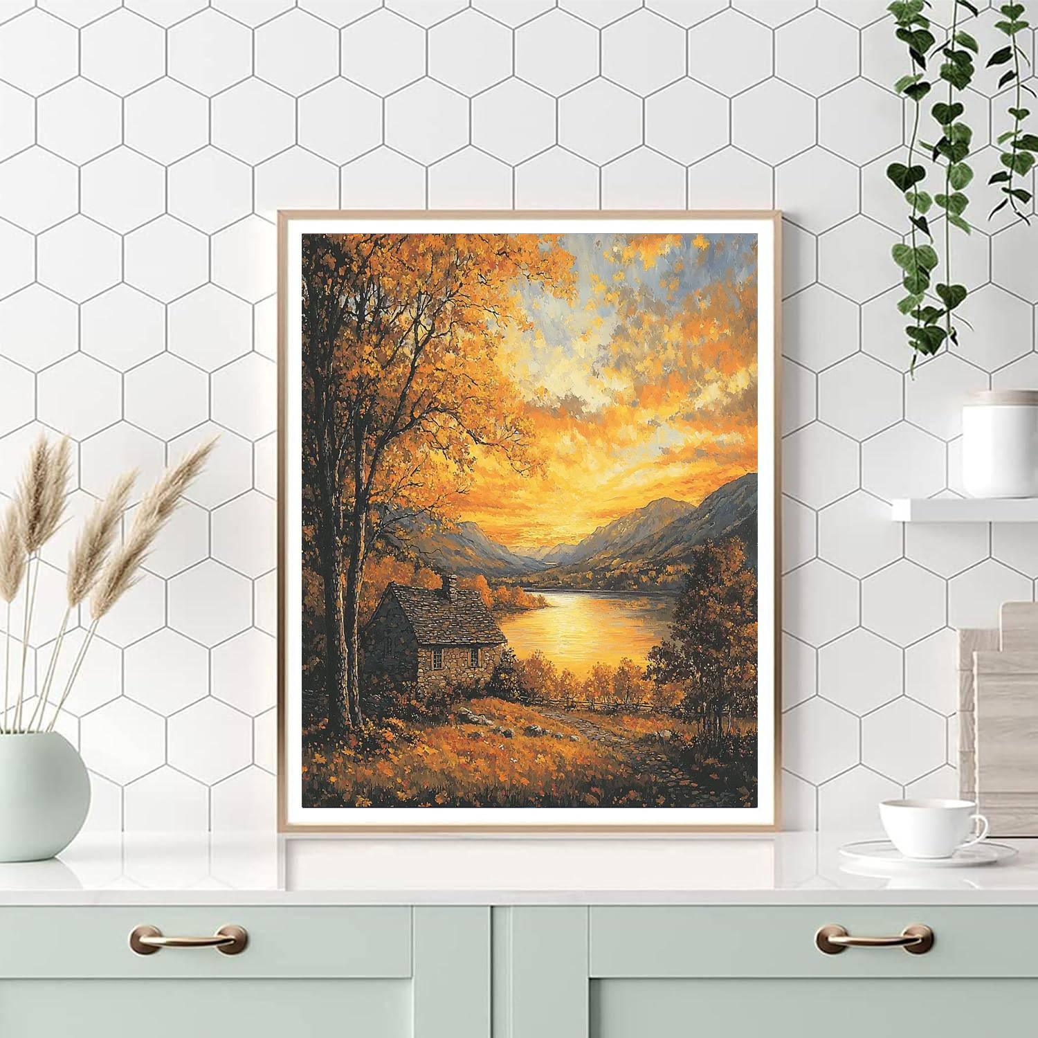 Thomas Cole Inspired Rustic Autumn Harmony  Paint By Color