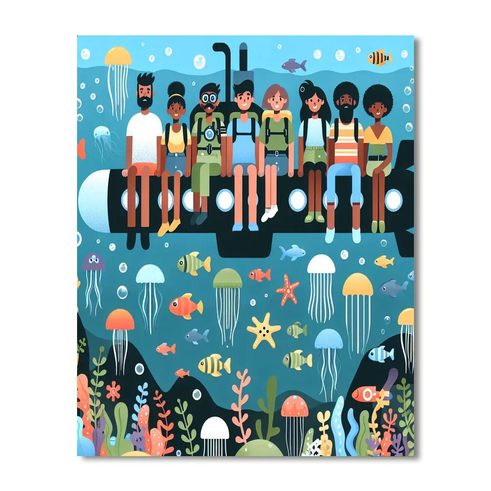 Undersea Mystery Explorers Numbered Painting Kits