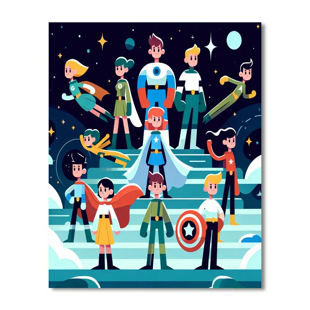 Galactic Guardians Assemble Paint By Color