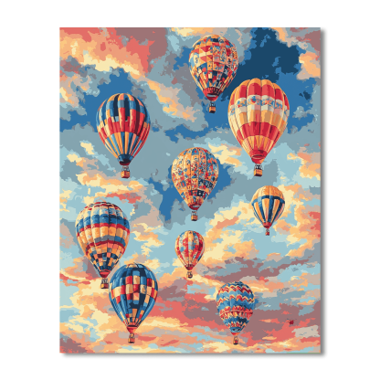 Marc Chagall Inspired Floating Dreams  Numbered Painting Kits