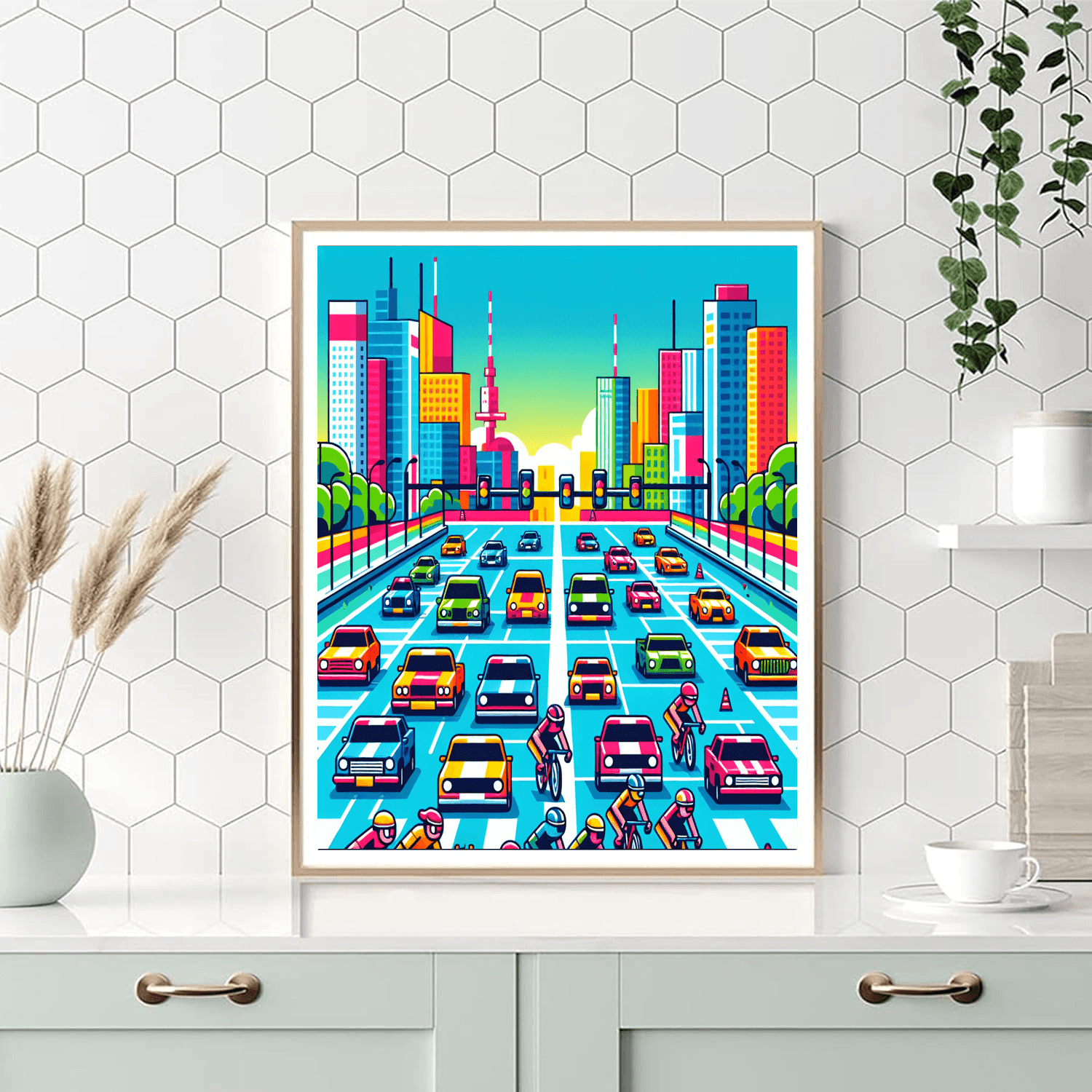 City Adventure Race Paint By Numbers Art