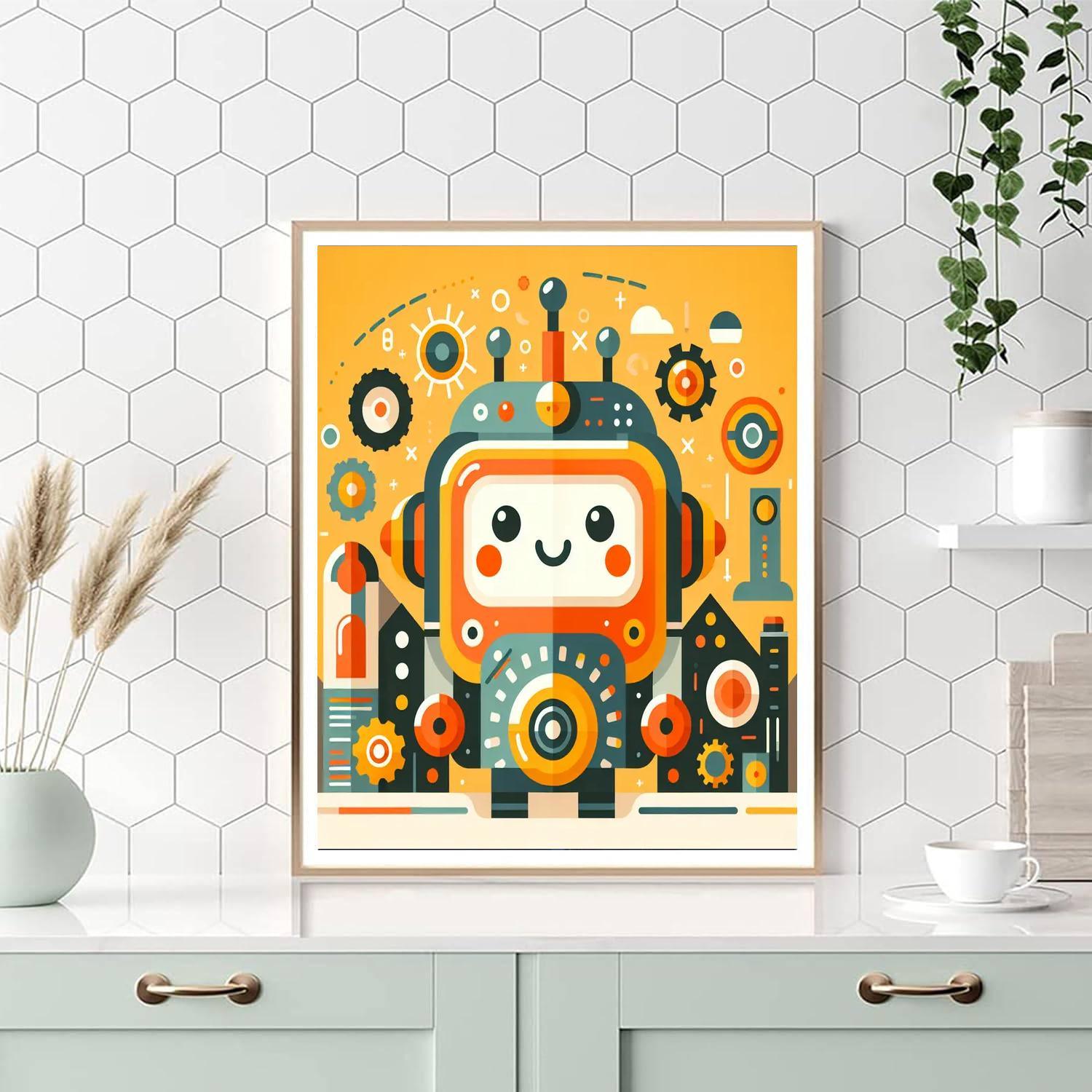 Robot Kingdom DIY Paint By Numbers
