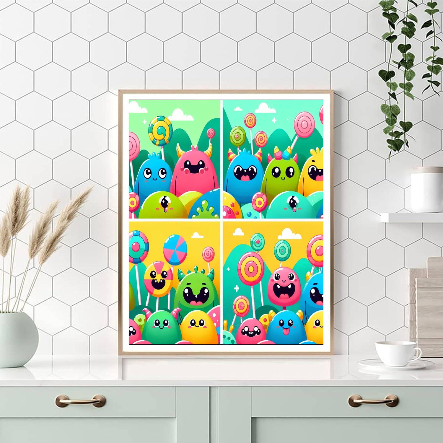 Friendly Monsters Unite Painting Number Kit