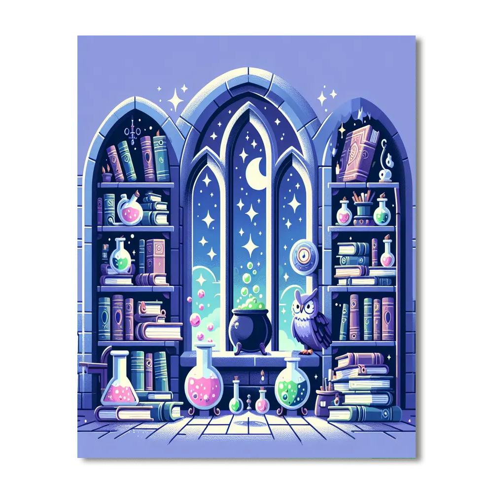 Wizard's Enchanted Tower Painting Number Kit