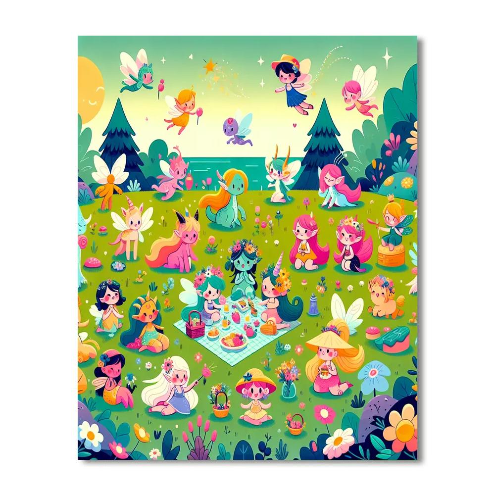 Enchanted Fairy Tale Picnic Paint By Numbers