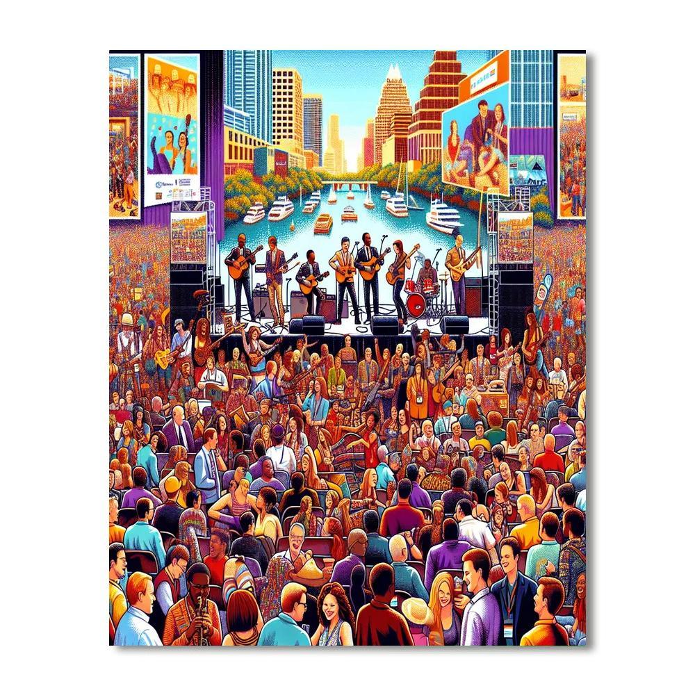 South By Southwest (sxsw) - Austin Paint By Number