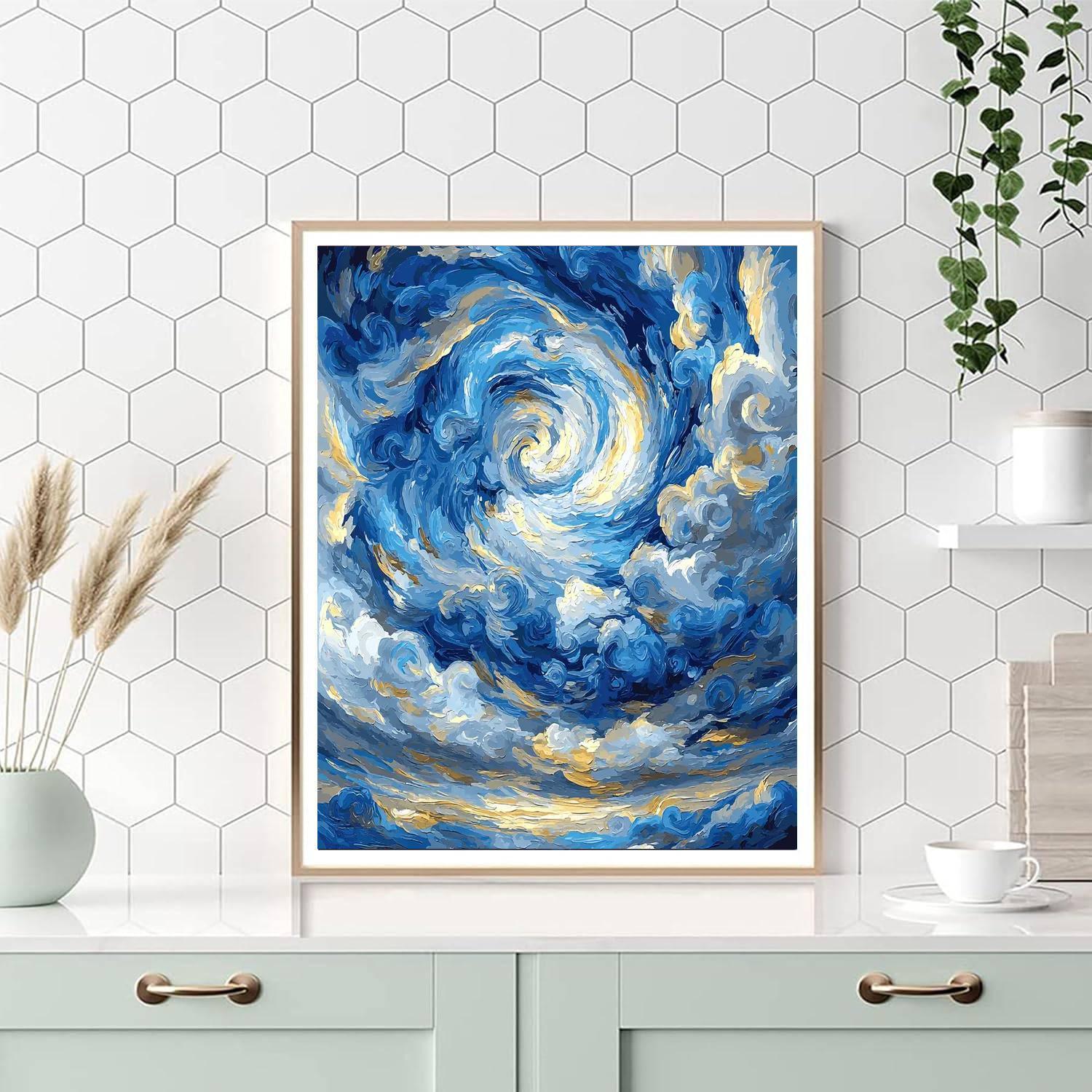 Vincent Van Gogh Inspired Whirling Skies  Painting By Numbers Kit