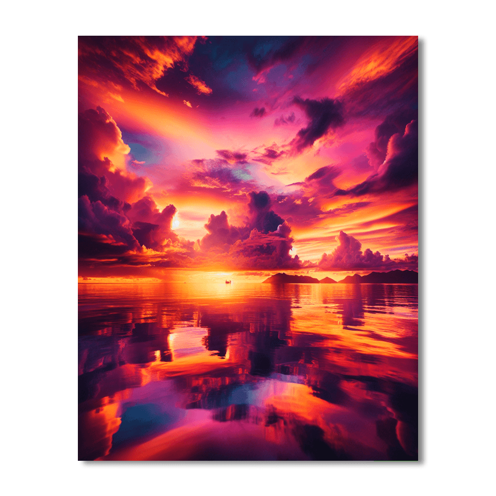 Majestic Sunset Painting By Numbers Kit