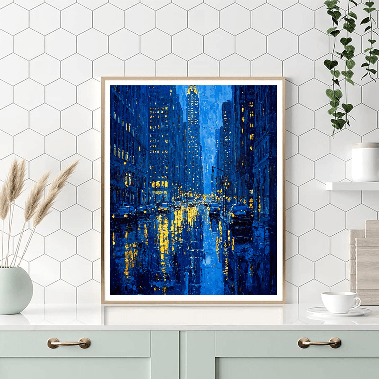 Edward Hopper Inspired Urban Nightlights  DIY Paint By Numbers