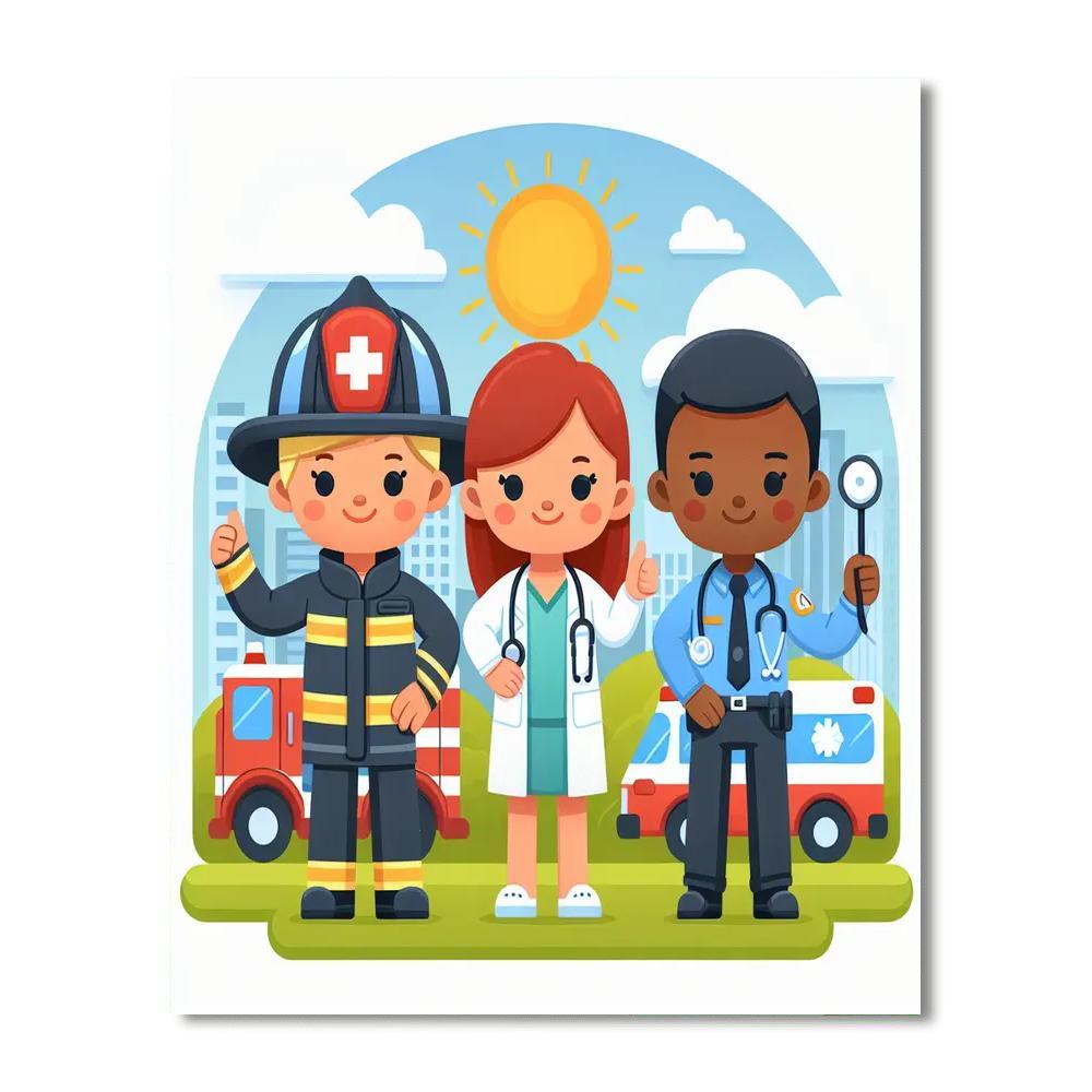 Daring Rescue Team Painting Number Kit