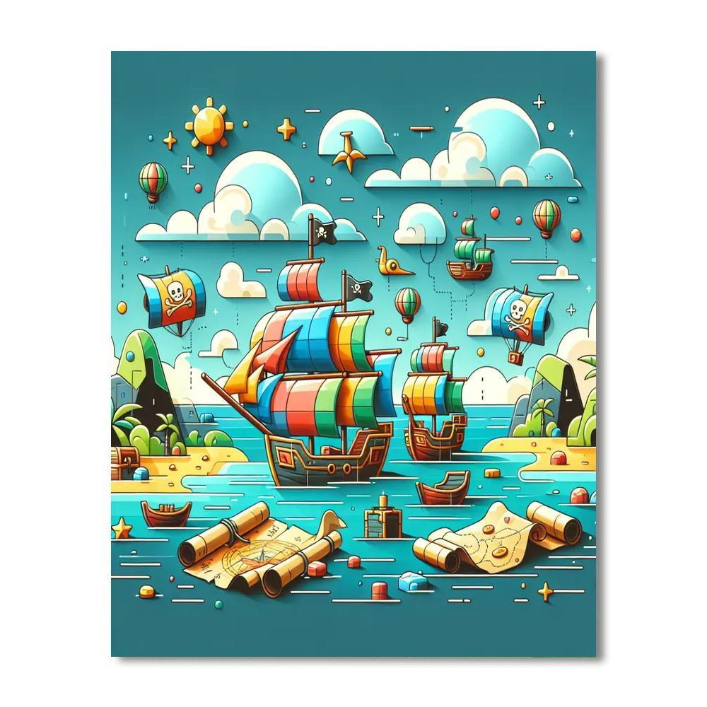 Historic Pirate Voyage Numbered Painting Kits