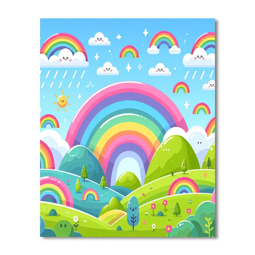 Rainbow Land Fun Painting Number Kit