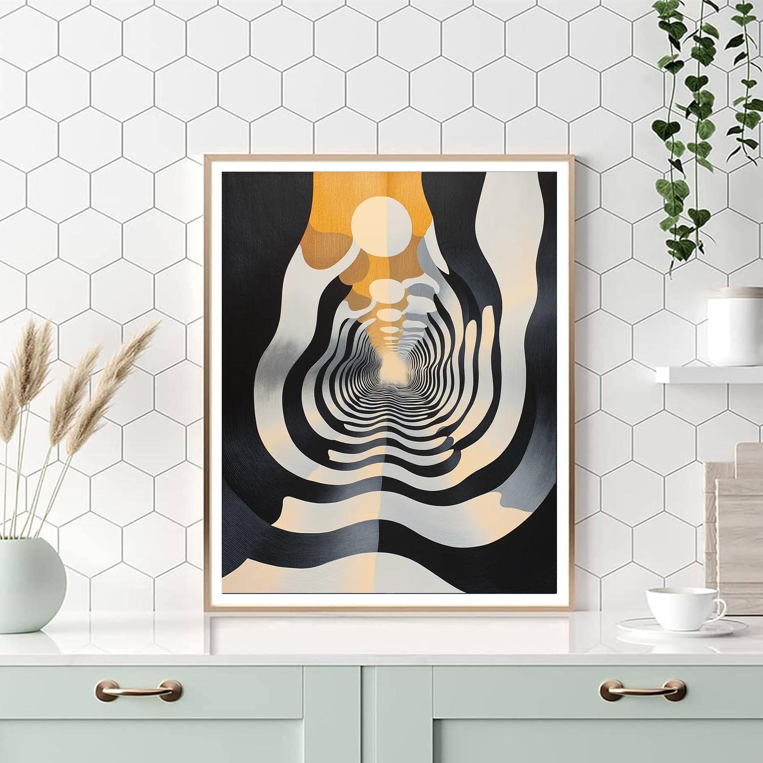 M.C. Escher Inspired Echoes Of Infinity  Number Painting