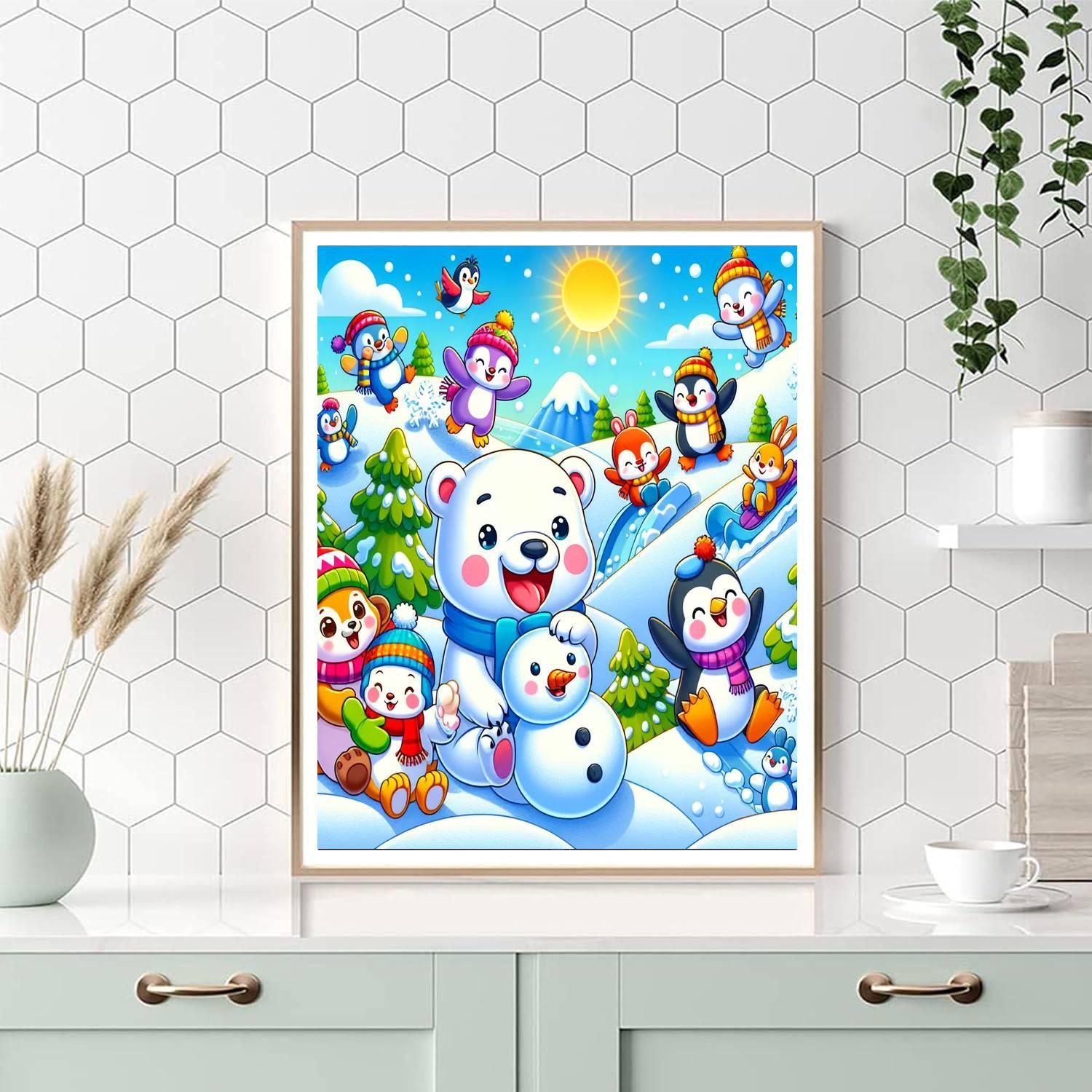 Cuddly Winter Adventure Paint By Color