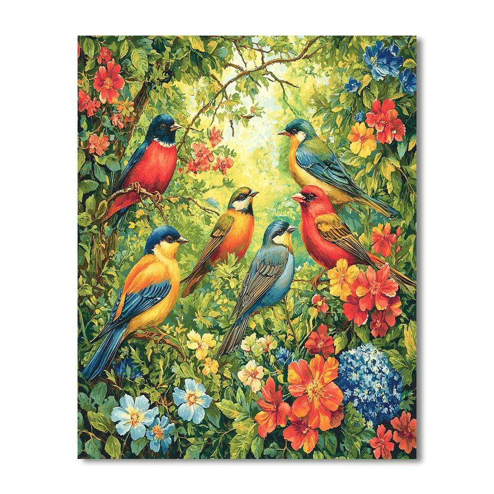 John James Audubon Inspired Lively Serenade  DIY Paint By Numbers