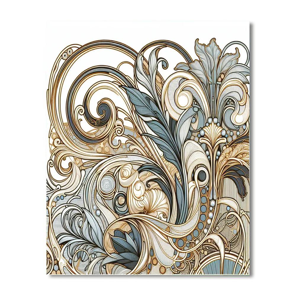 Dazzling Art Nouveau Designs Number Painting