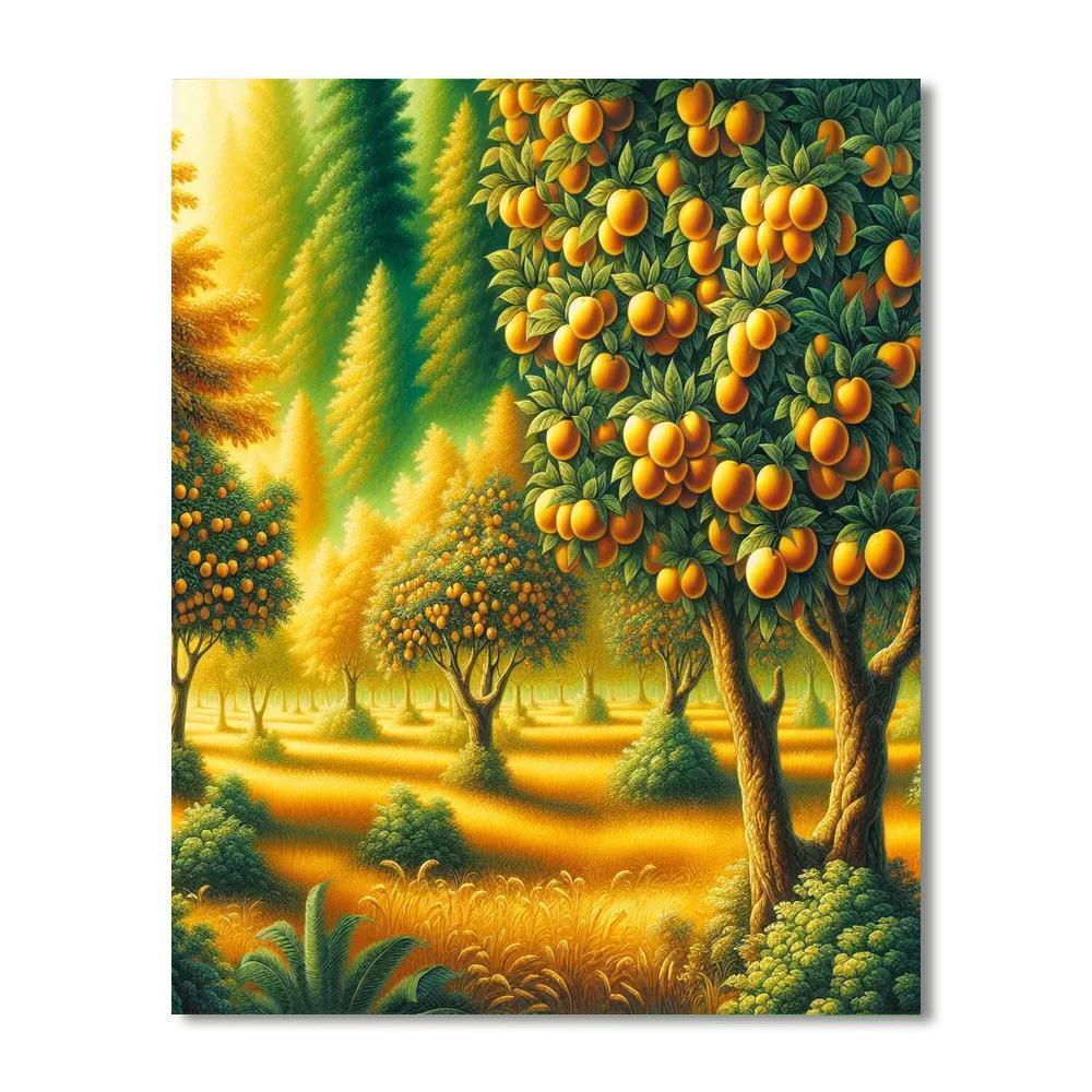 Golden Orchard Bounty Paint By Numbers Art