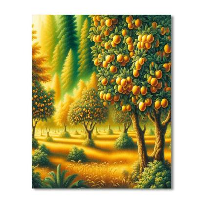 Golden Orchard Bounty Paint By Numbers Art