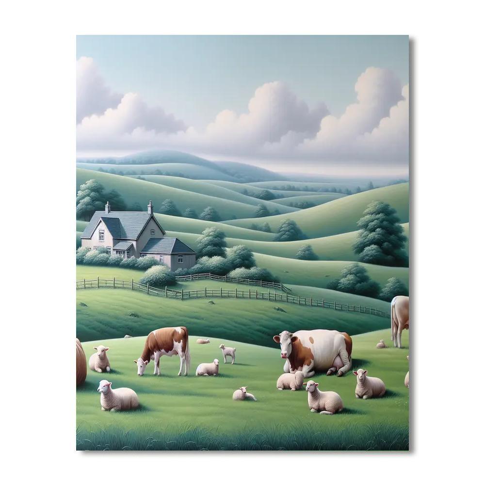 Rural Pasture Bliss Paint By Number